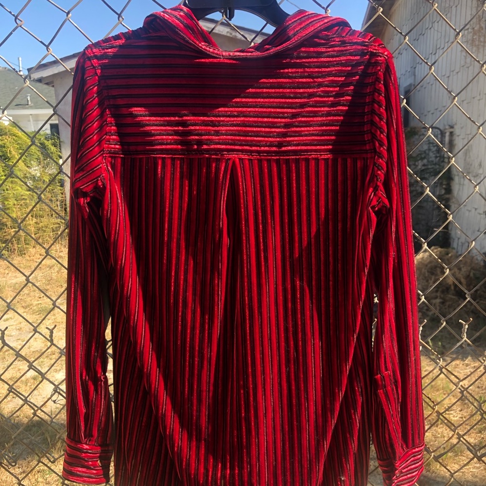 Velvet Pinstripe Blouse 🧯 - Picture 8 of 8
